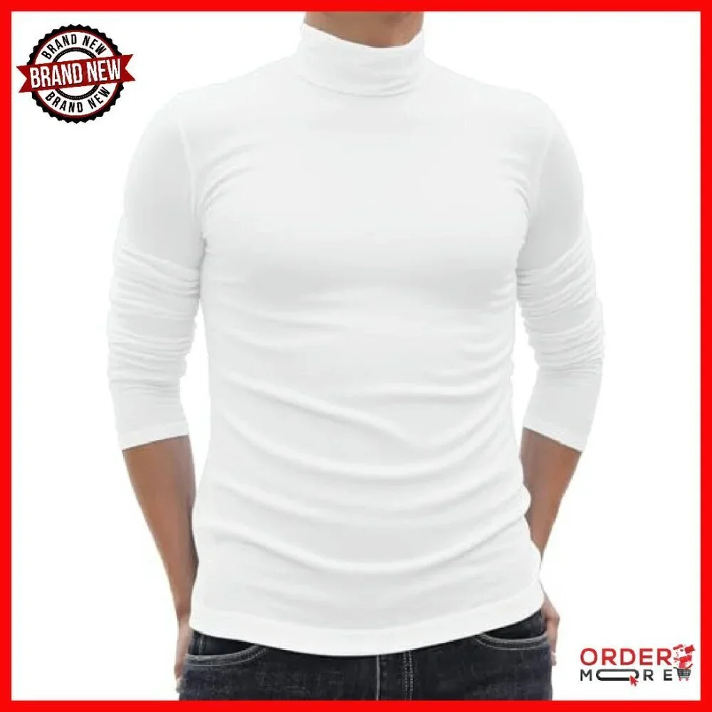 Men's Slim Fit Turtleneck Long Sleeve Base Layer Thermal Undershirt